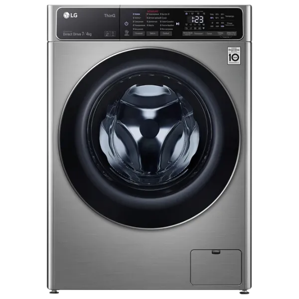 Mașină de spălat cu uscător LG F2T5HG2S Direct Drive/AI DD/Steam/LG ThinQ/7 kg/Silver photo 1 Mașină de spălat cu uscător LG F2T5HG2S Direct Drive/AI DD/Steam/LG ThinQ/7 kg/Silver photo 1