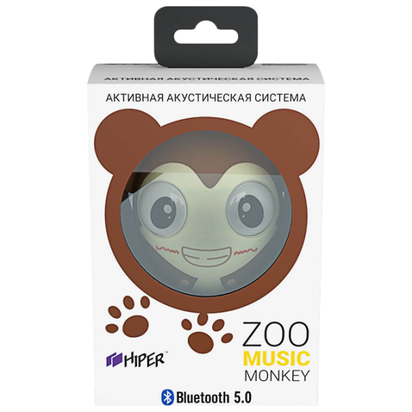 Boxă portabilă Hiper Zoo Music Monkey 3 W/ White/ Black photo 1