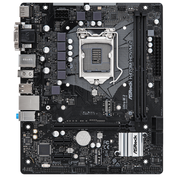 Материнская плата ASRock H470M-HDV/ M.2 mATX/ Intel H470 photo 1