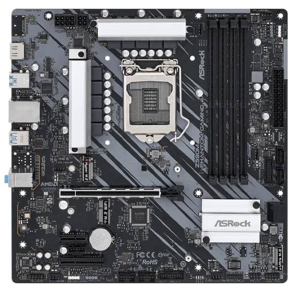 Материнская плата ASRock Z590M PHANTOM GAMING 4 mATX/ Intel Z590 photo 1