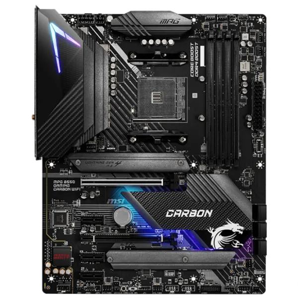 Материнская плата MSI MPG B550 GAMING CARBON WIFI ATX/ AMD B550 photo 1 Материнская плата MSI MPG B550 GAMING CARBON WIFI ATX/ AMD B550 photo 1