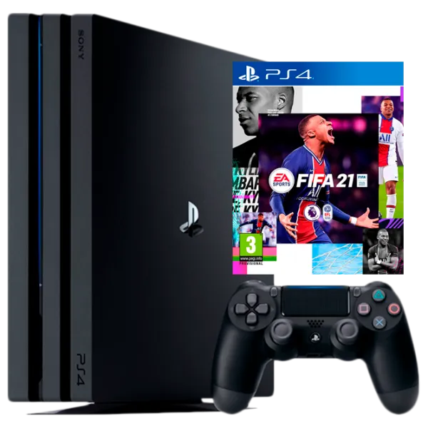 Sony Playstation 4 PRO + FIFA 21  / Черный photo 1