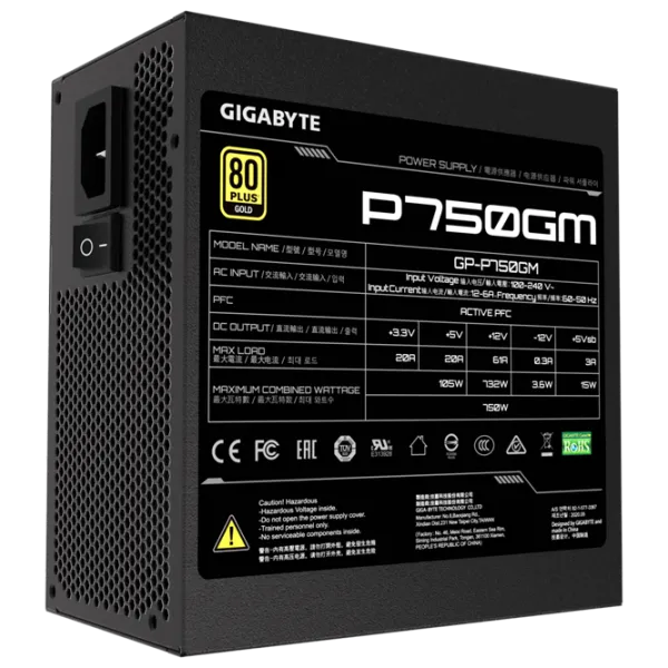 Блок питания Gigabyte GP-P750GM 750 Вт photo 1