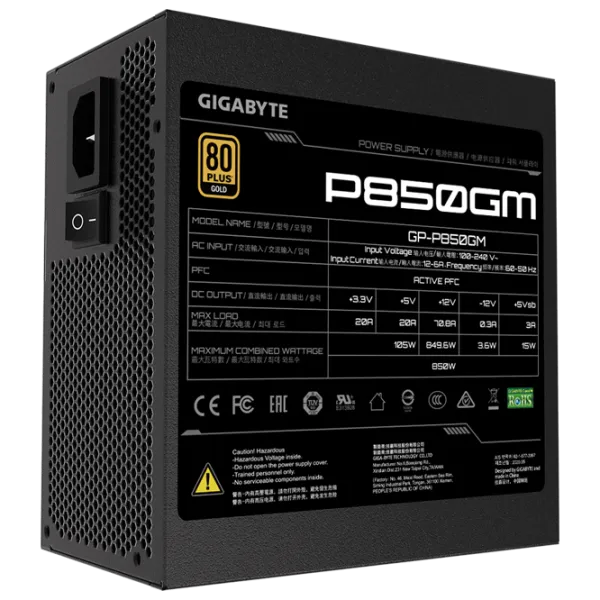 Блок питания Gigabyte GP-P850GM 850 Вт photo 1