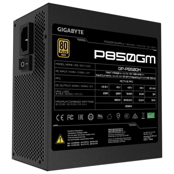 Блок питания Gigabyte GP-P850GM 850 Вт photo 1