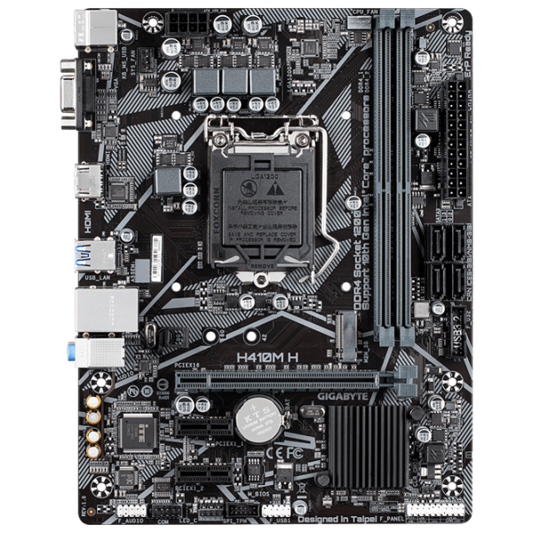 Материнская плата Gigabyte H410M S2H V2 1.0 mATX/ Intel H410 photo 1