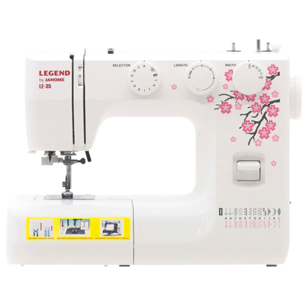 Mașină de cusut Janome Legend LE-35 Electromecanică/ White photo 1