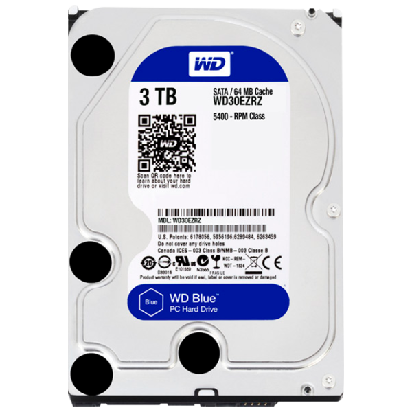 HDD Western Digital Caviar Blue 3 ТБ WD30EZAZ/ Серебристый photo 1