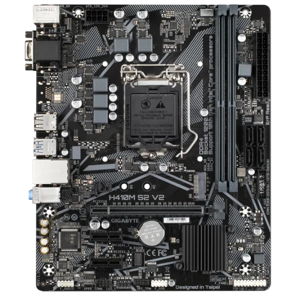 Placă de bază Gigabyte H410M S2 V2 1.0 mATX/ Intel H470 photo 1