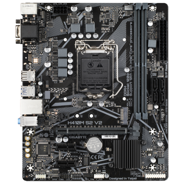 Placă de bază Gigabyte H410M S2 V2 1.0 mATX/ Intel H470 photo 1