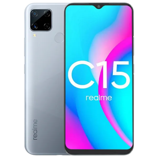 Realme C15 4 GB/ 128 GB/ Dual SIM/ Silver  photo 1 Realme C15 4 GB/ 128 GB/ Dual SIM/ Silver  photo 1