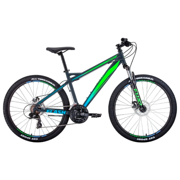 Велосипед Forward Flash 26" 19" Сталь/ Серый Зелёный photo 1 Велосипед Forward Flash 26" 19" Сталь/ Серый Зелёный photo 1