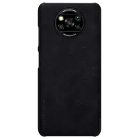 Чехол для смартфона Xiaomi Poco X3 Nillkin/ Flip Cover/ Кожа/ Черный