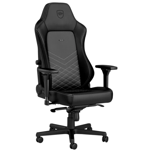 Scaun Gaming NOBLECHAIRS HERO White Black photo 1