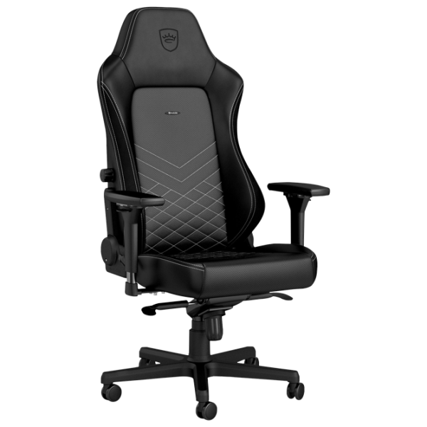 Scaun Gaming NOBLECHAIRS HERO White Black photo 1