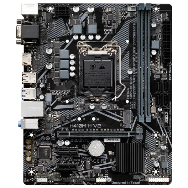 Материнская плата Gigabyte H410M H V2 1.0 mATX/ Intel H410 photo 1