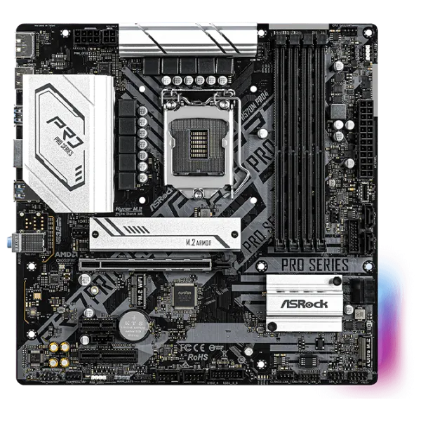 Placă de bază ASRock H570M PRO4 mATX/ Intel H570 photo 1