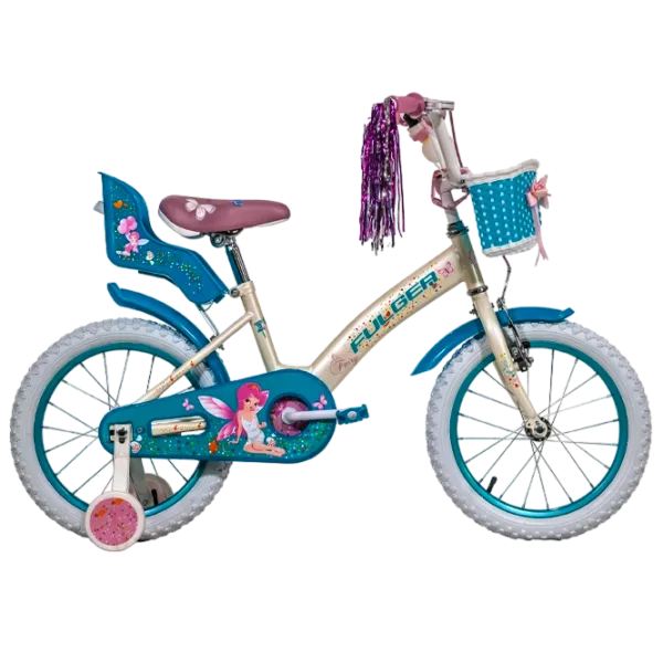 Bicicletă Fulger Fairy 16" 9.5" Oțel/ Blue White photo 1 Bicicletă Fulger Fairy 16" 9.5" Oțel/ Blue White photo 1