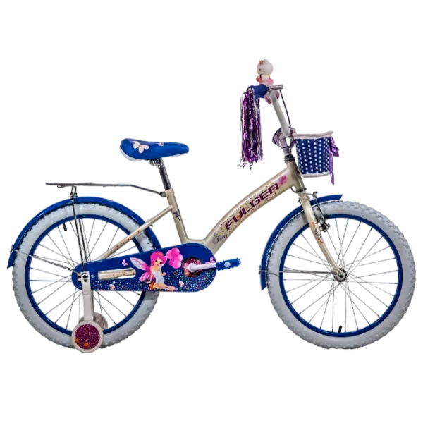 Bicicletă Fulger Fairy 20" 9.5" Oțel/ Blue White photo 1