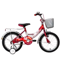 Велосипед Fulger Panda 16" 9.5" Сталь/ Красный Белый