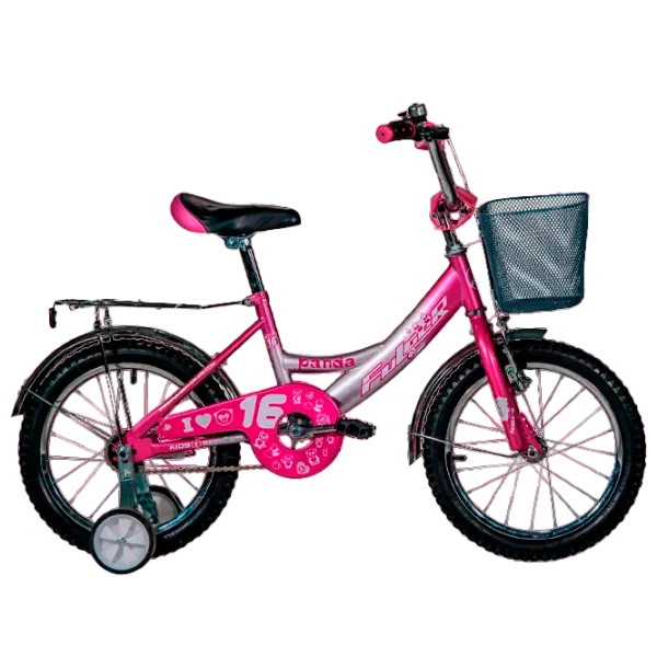 Bicicletă Fulger Panda 16" 9.5" Oțel/ Pink Silver photo 1 Bicicletă Fulger Panda 16" 9.5" Oțel/ Pink Silver photo 1