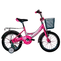 Bicicletă Fulger Panda 16" 9.5" Oțel/ Pink Silver