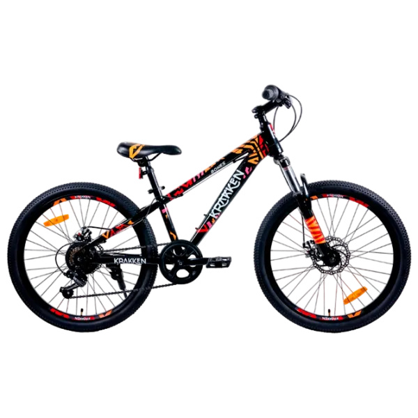 Велосипед Krakken Bones 24" 12" Сталь/ Черный Оранжевый photo 1