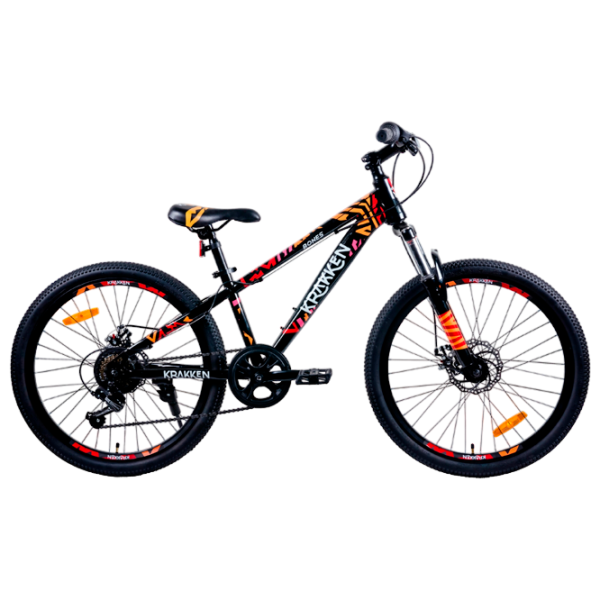 Велосипед Krakken Bones 24" 12" Сталь/ Черный Оранжевый photo 1