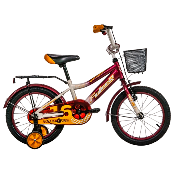 Bicicletă Fulger Rase Kid 16" Oțel/ Red Yellow photo 1