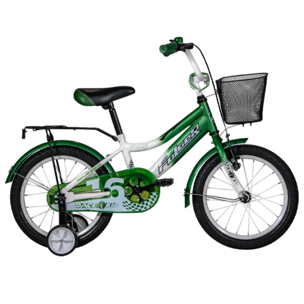 Bicicletă Fulger Rase Kid 16" Oțel/ Green White photo 1 Bicicletă Fulger Rase Kid 16" Oțel/ Green White photo 1