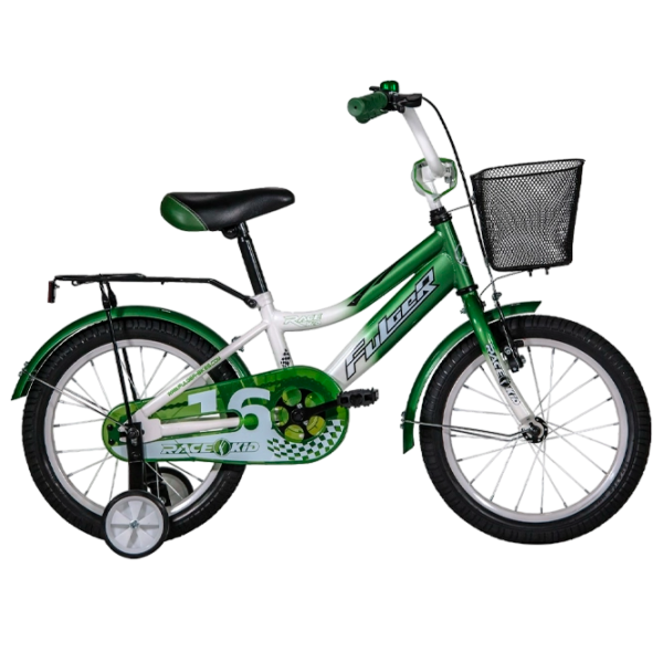 Bicicletă Fulger Rase Kid 16" Oțel/ Green White photo 1 Bicicletă Fulger Rase Kid 16" Oțel/ Green White photo 1
