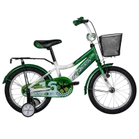 Bicicletă Fulger Rase Kid 16" Oțel/ Green White