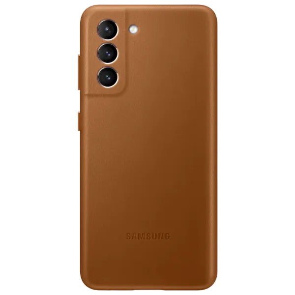 Чехол для смартфона Samsung Galaxy S21 Samsung/ Back/ Кожа/ Коричневый photo 1