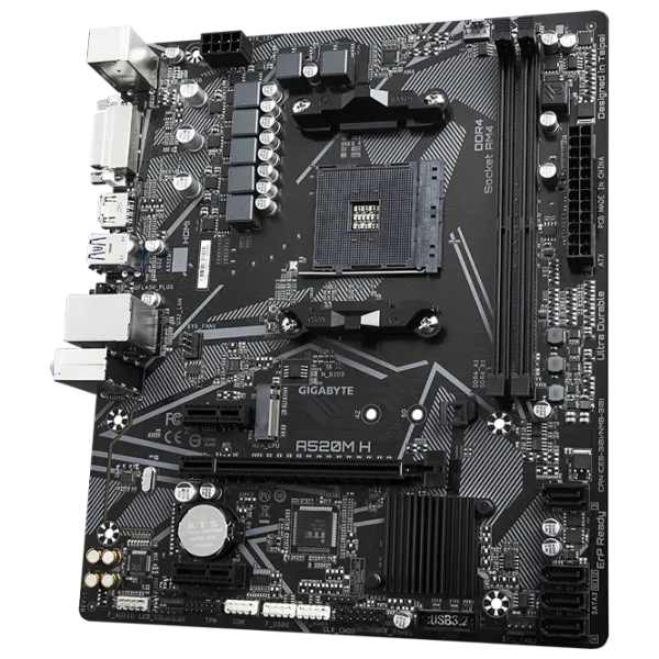 Материнская плата Gigabyte A520M H 1.0 mATX/ AMD A520 photo 1