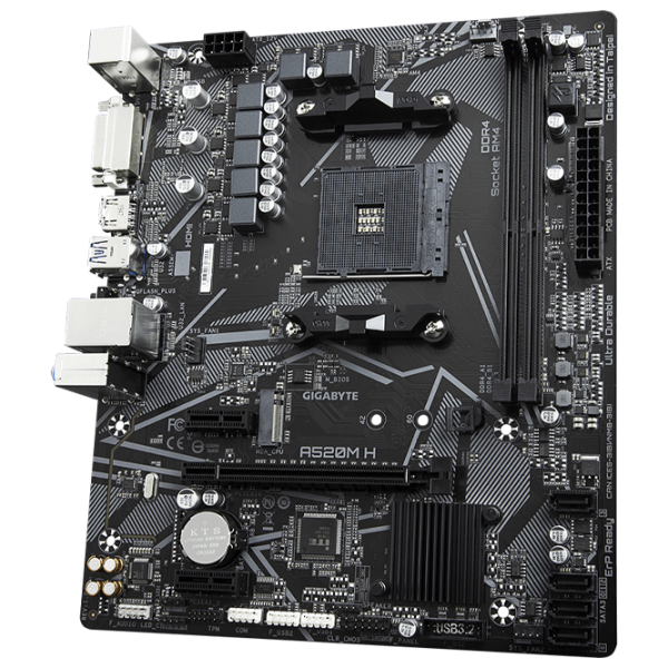 Материнская плата Gigabyte A520M H 1.0 mATX/ AMD A520 photo 1