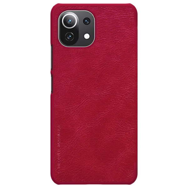 Husă pentru smartphone Xiaomi Mi 11 Lite Nillkin/ Flip Cover/ Piele/ Red photo 1