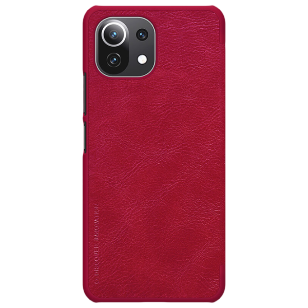 Husă pentru smartphone Xiaomi Mi 11 Lite Nillkin/ Flip Cover/ Piele/ Red photo 1