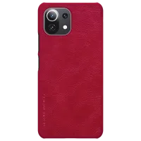 Husă pentru smartphone Xiaomi Mi 11 Lite Nillkin/ Flip Cover/ Piele/ Red