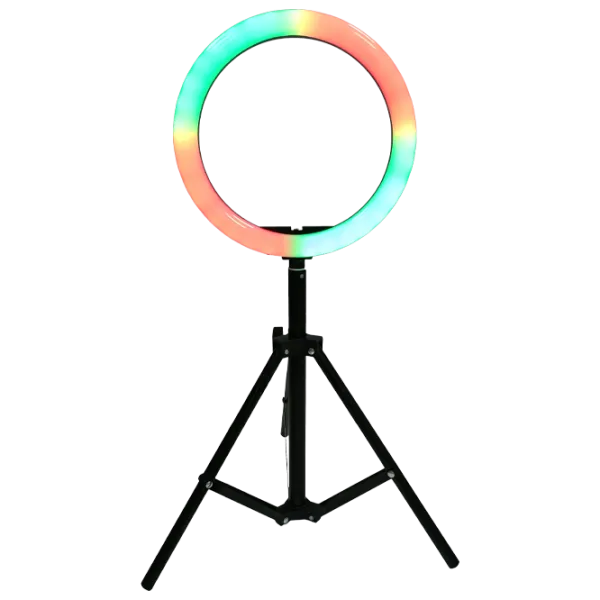 Trepied cu lampă Vidlok RGB Selfie Ring Light 457 mm Black photo 1