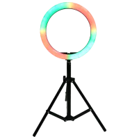 Штатив с круглой лампой Vidlok RGB Selfie Ring Light 457 мм Черный