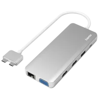 Адаптер Hub Hama 200133 USB Type-C/ Серебристый
