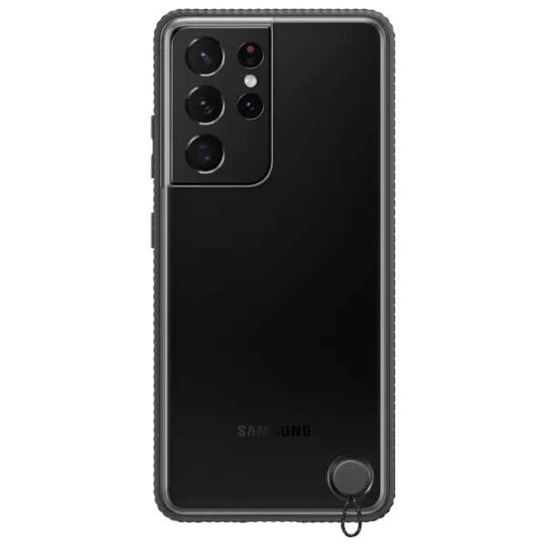 Чехол для смартфона Samsung Galaxy S21 Ultra Samsung/ Back/ PC/ PU/ Прозрачный Черный photo 1