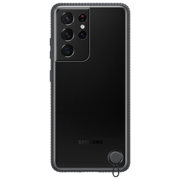 Чехол для смартфона Samsung Galaxy S21 Ultra Samsung/ Back/ PC/ PU/ Прозрачный Черный photo 1