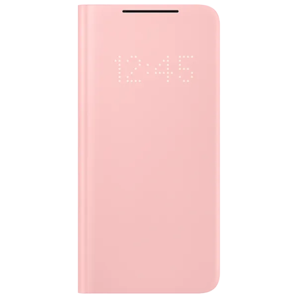 Чехол для смартфона Samsung Galaxy S21 Samsung/ Smart Led View/ PC/ PU/ Серый Розовый photo 1