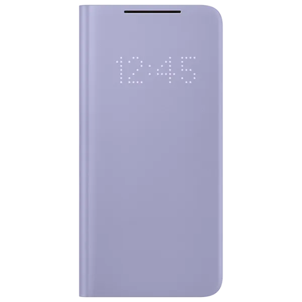 Husă pentru smartphone Samsung Galaxy S21 Samsung/ LED Flip Wallet/ PC/ PU/ Gray Purple photo 1