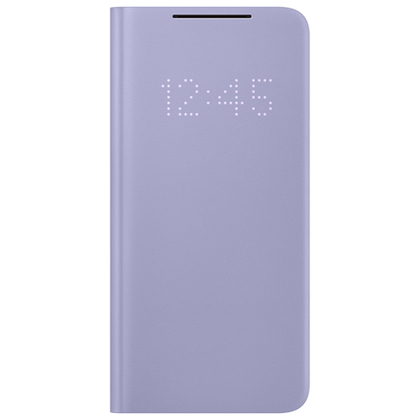 Husă pentru smartphone Samsung Galaxy S21 Samsung/ LED Flip Wallet/ PC/ PU/ Gray Purple photo 1