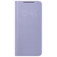 Husă pentru smartphone Samsung Galaxy S21 Samsung/ LED Flip Wallet/ PC/ PU/ Gray Purple