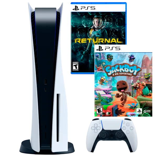 Sony PlayStation 5 + Returnal + Sackboy: A Big Adventure 825 GB / White photo 1