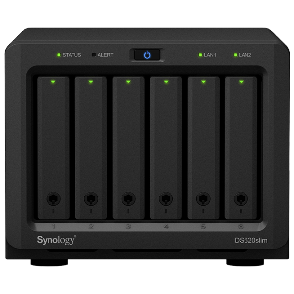 Сетевое хранилище Synology DS620slim Черный photo 1