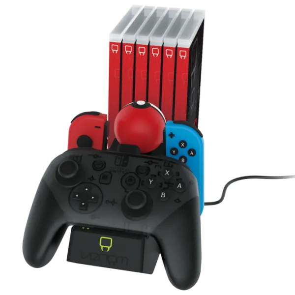 Stație de încărcare controller cu suport pentru discuri Venom VS2736 Nintendo Switch/ Black photo 1